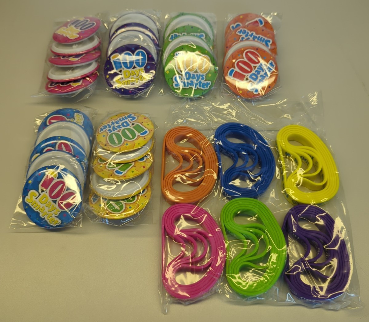60 Pcs – 100 Days Of School Pins And Bracelets 100 Days Smarter Happy 100th Day