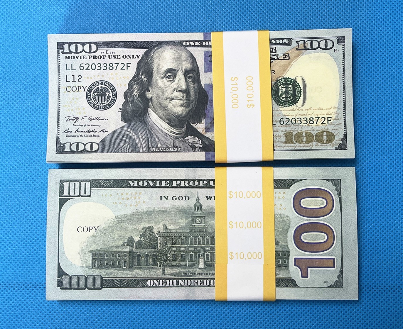 $100 Bills 1000 Pieces Prop Replica Money for Movies, Parties, Tik Tok,