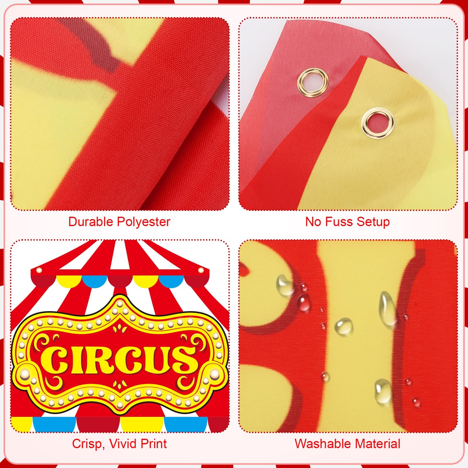 5 Pcs Carnival Circus Tent Decorations Set – Circus Theme Party Decorations w…