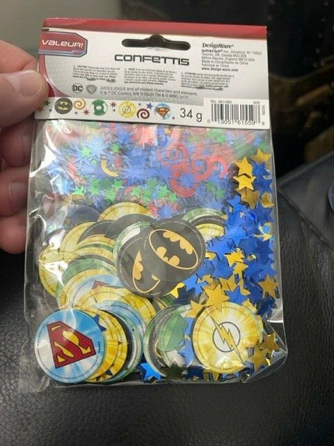 Justice League Superhero Confetti Value Pack 1.2oz. New!!!