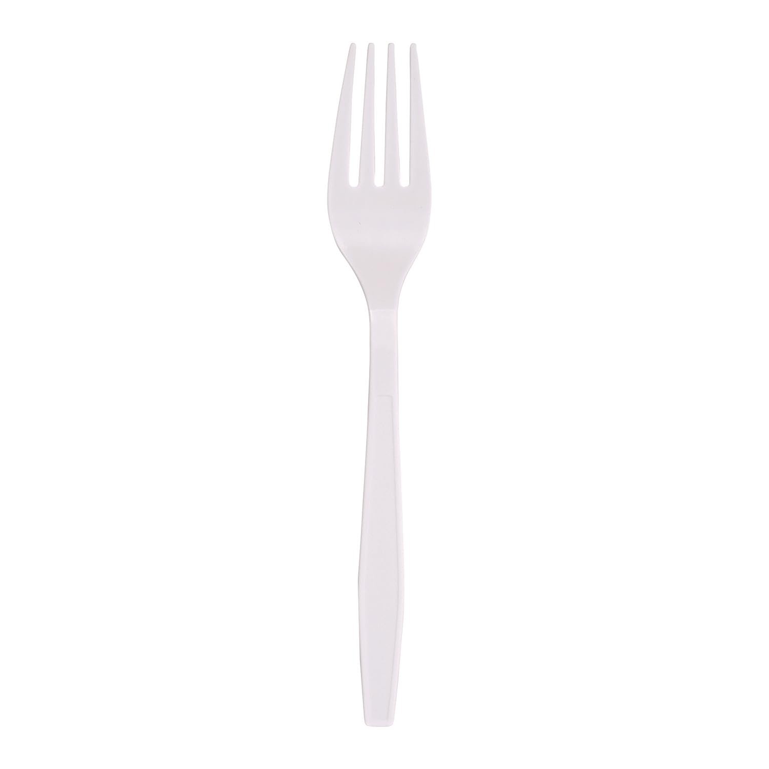 Heavyweight Polypropylene Cutlery Fork White 1000/Carton Disposable Plastic