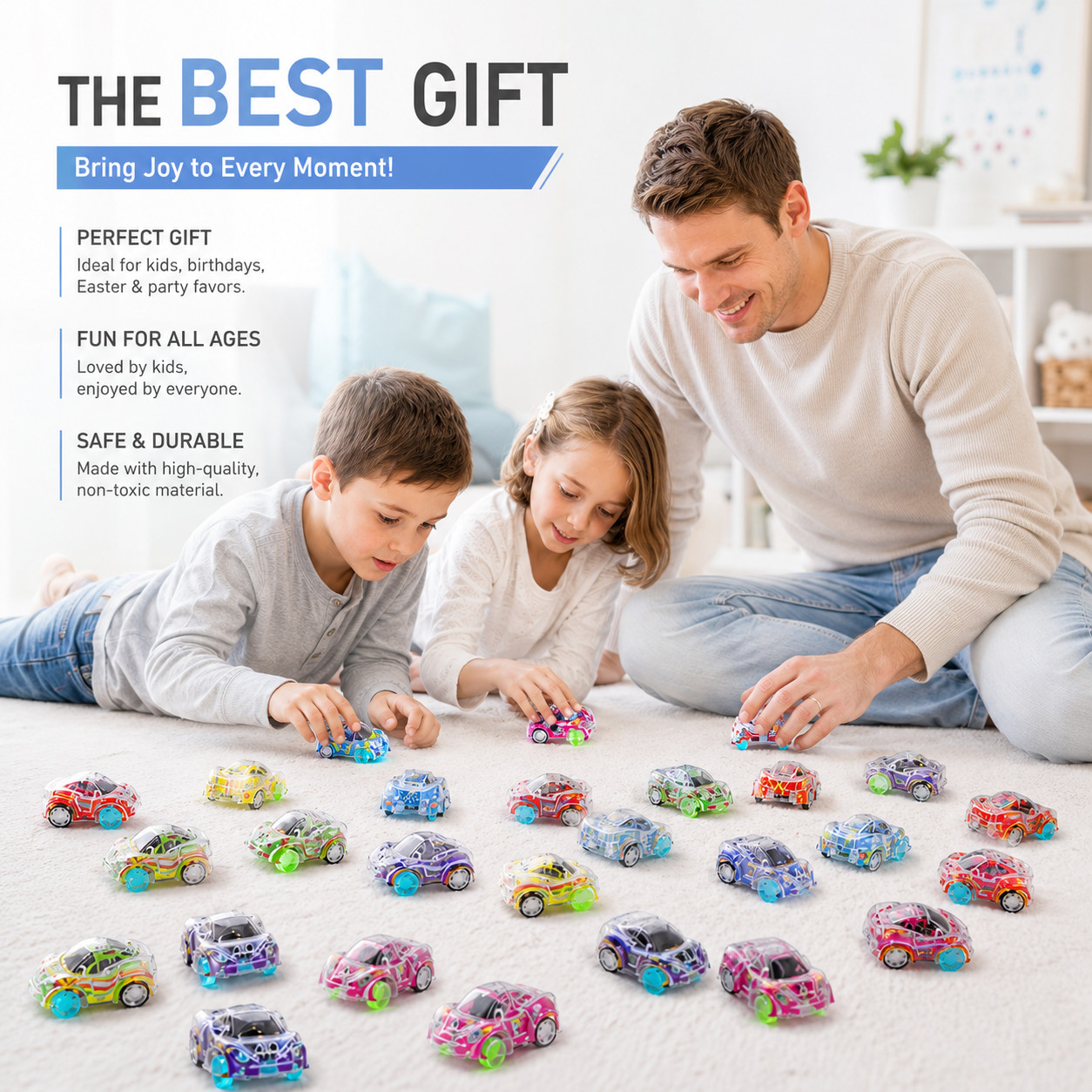 50 Mini Pull Back Cars for Kids Party Favors Treasure Box Classroom Prize Toys S