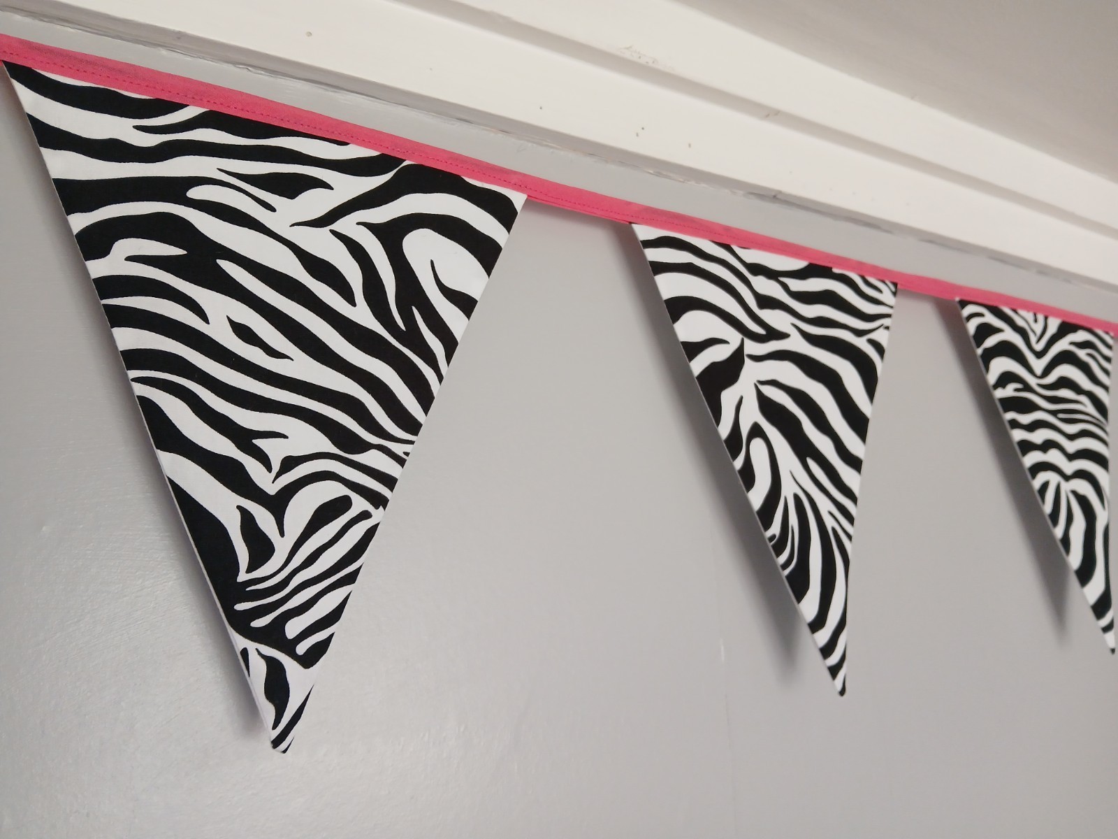 Zebra Print Fabric Bunting