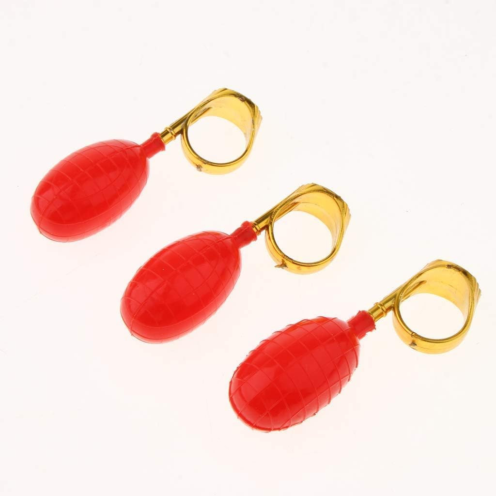 3Pcs Golden and Red Water Squirt Toys Water Spray Ring Tricky Toy Spoof April Fo