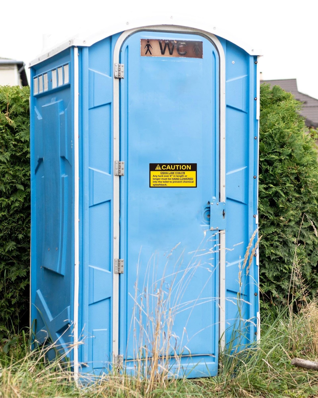 Prank Stickers Gag OSHA Law Porta Potty Toilet Restroom Funny Poop Decals Adults