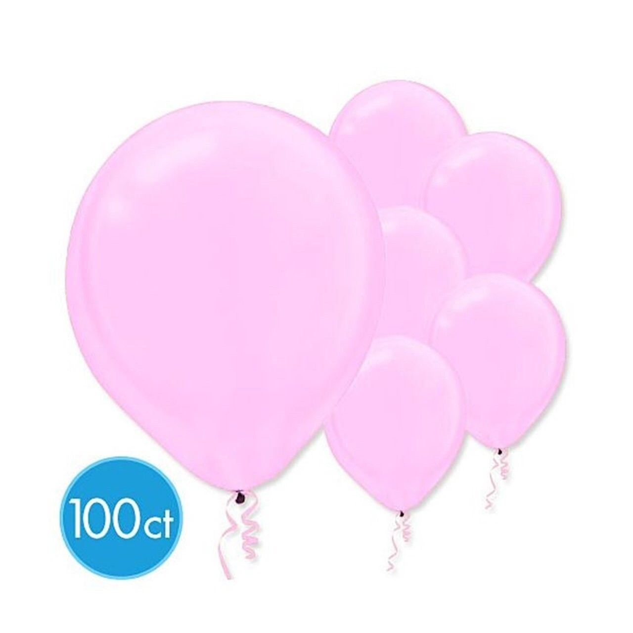 Pearlized Pink Bulk Latex Balloons 12″ 100 Ct