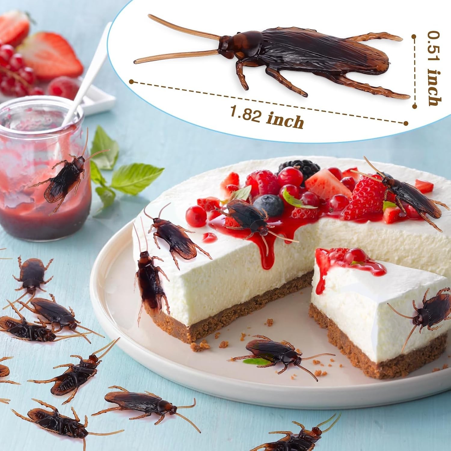 Creepy 15PCS Lifelike Fake Cockroaches – Perfect for Hilarious Pranks