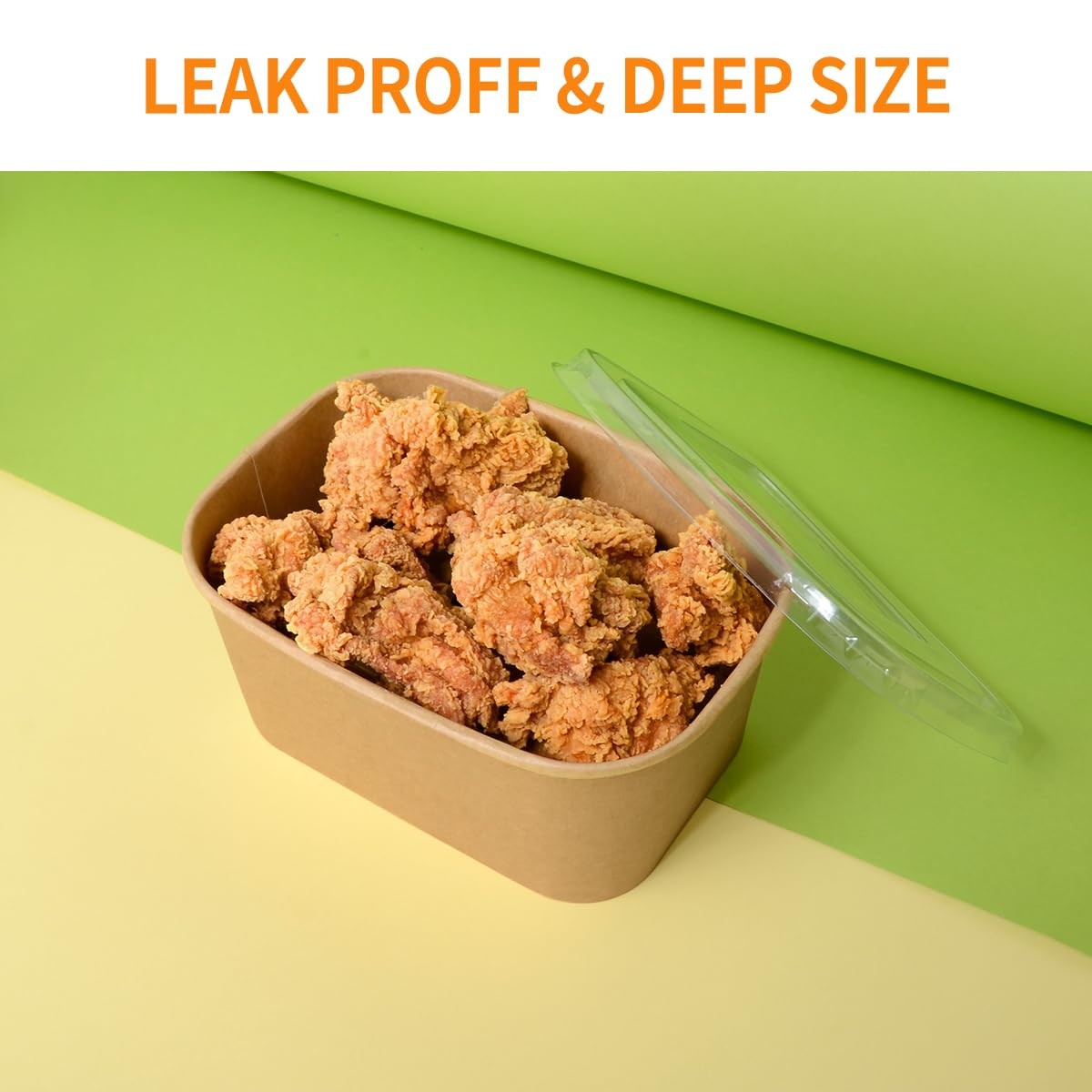 35 oz Paper Food Containers with Lids 50 Pack Meal Prep Containers