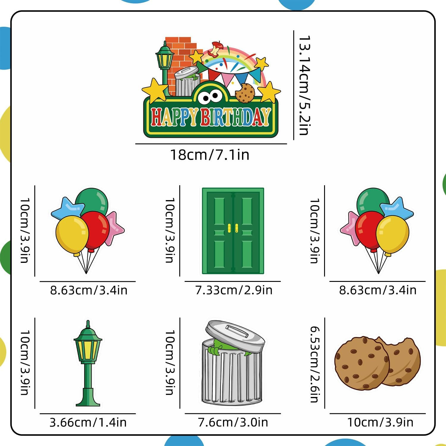 104Pcs Birthday Party Decorations Cute Theme Tableware Set Include 9 Inches
