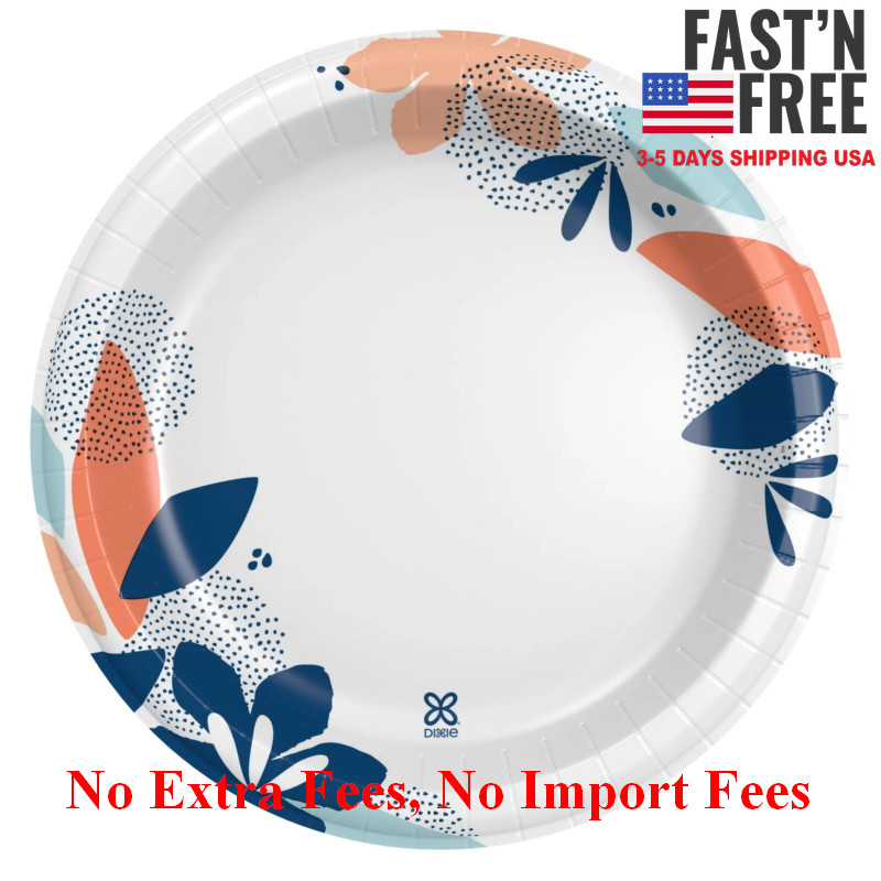 2 Pack Dixie Disposable Paper Plates, 10″, 2X Stronger*, Multi-Color, 210 Count