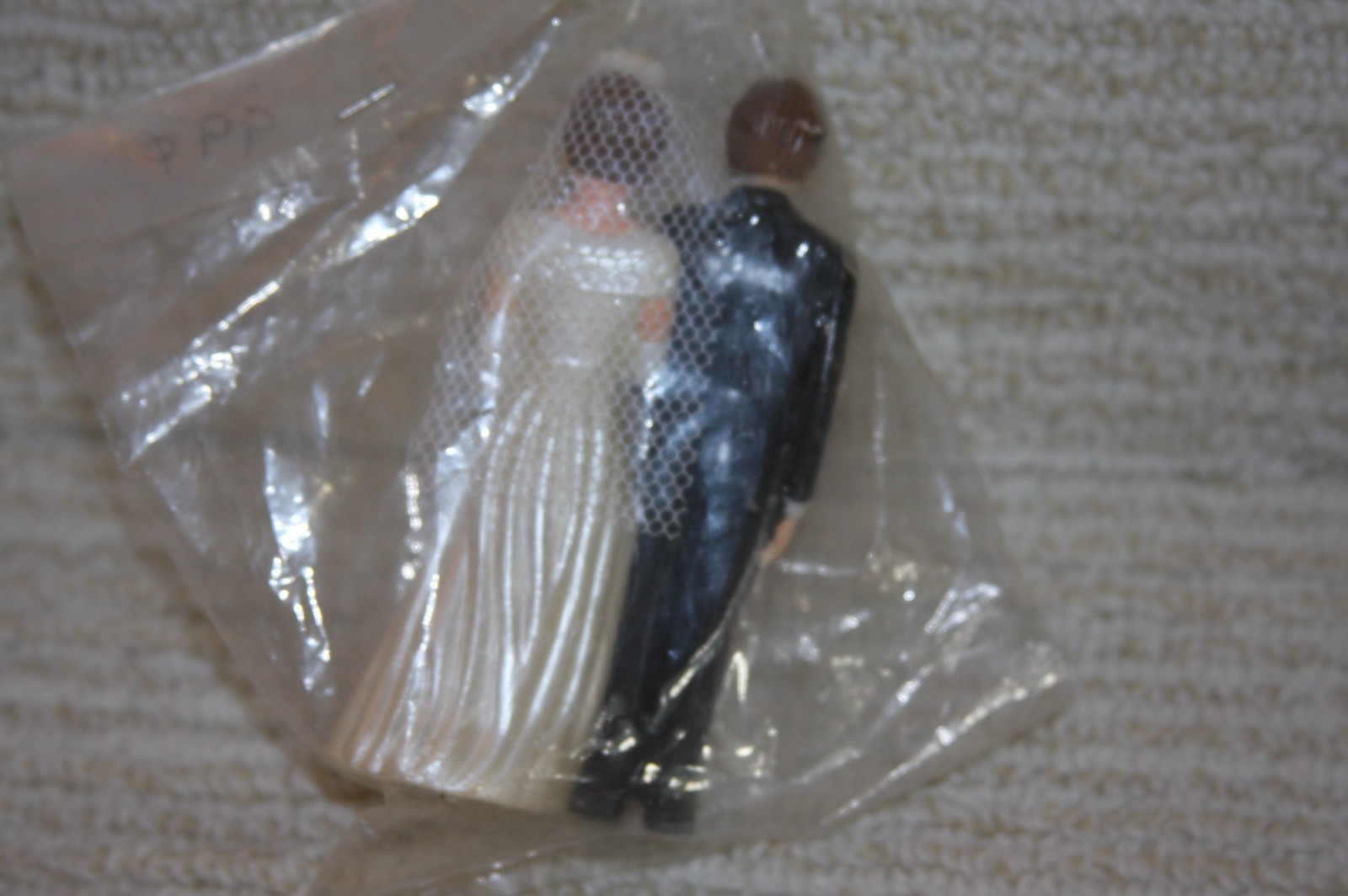 Vintage 1970s Wilton Bride & Groom Cake Topper NOS Sealed Retro Wedding