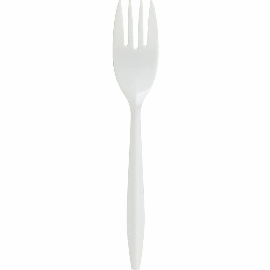 Genuine Joe Medium Weight Fork – 1000/carton – Polypropylene – White (GJO20000)