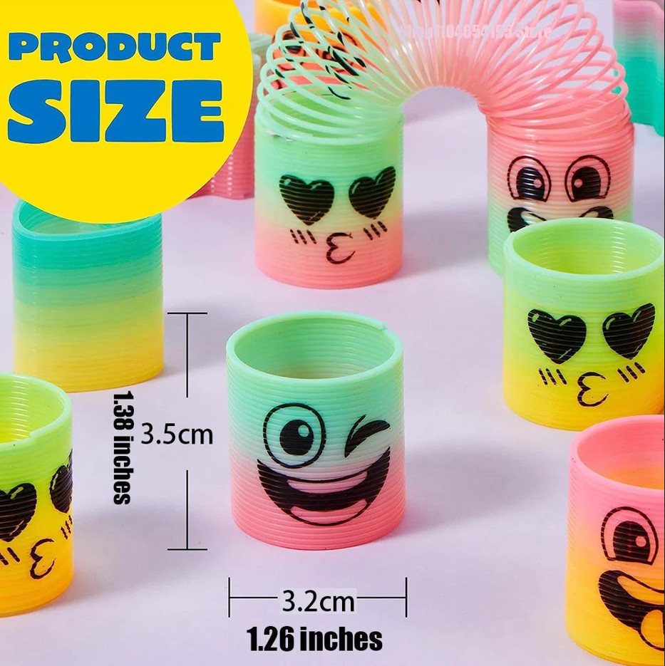 10pcs Rainbow Spring Toy Colorful Magic Coil Kids Party Favor