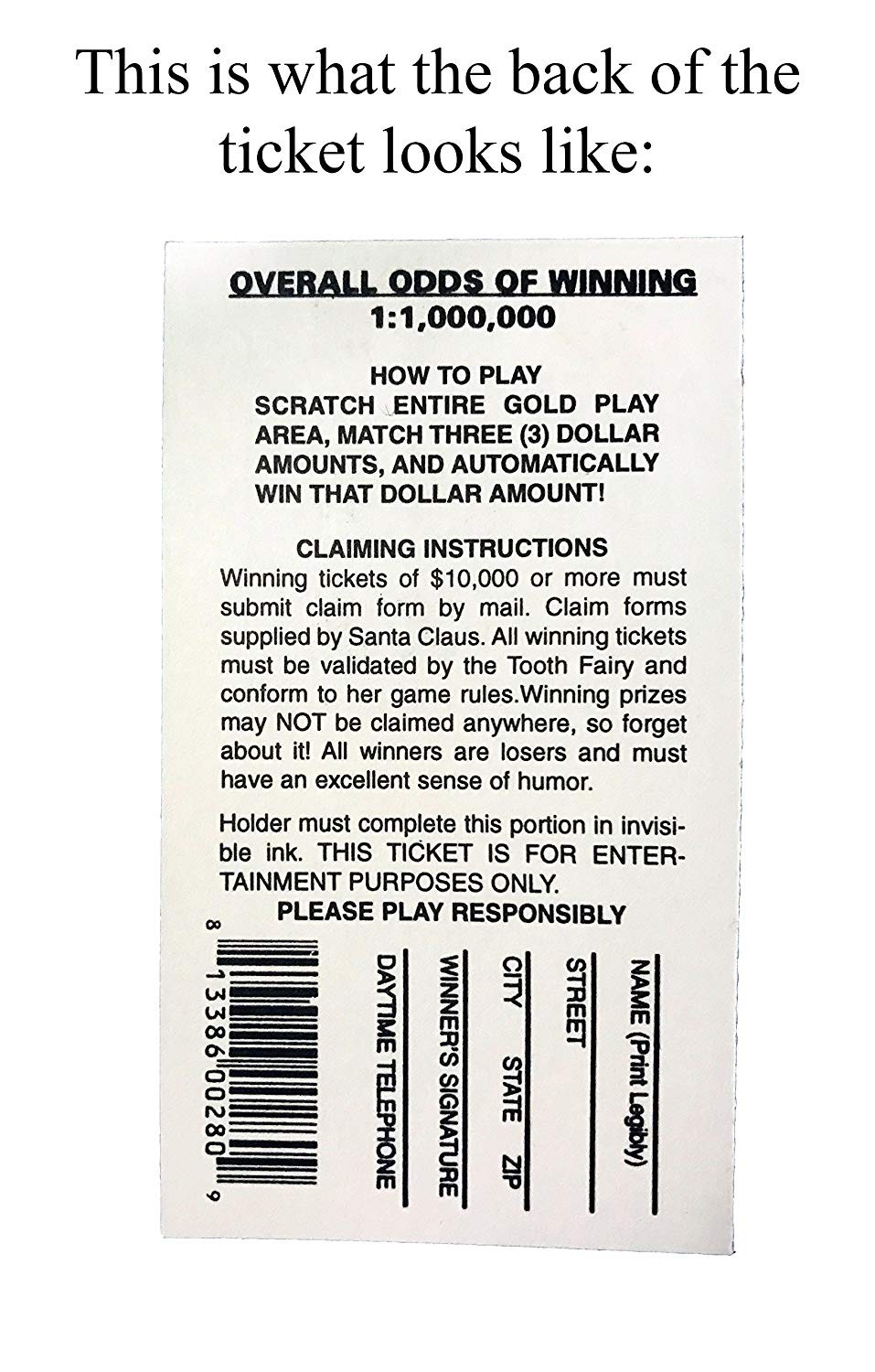 4 PHONY FAKE ALL WINNING SCRATCH OFF LOTTO LOTTERY TICKETS – Fun Gag Joke Prank