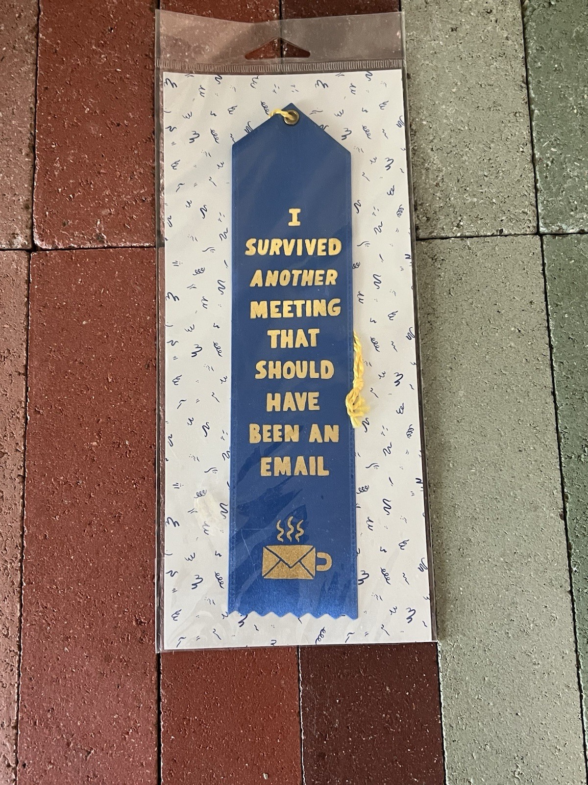 Funny Office Humor Blue Ribbon Award Coworker Manager Gag Gift Novelty