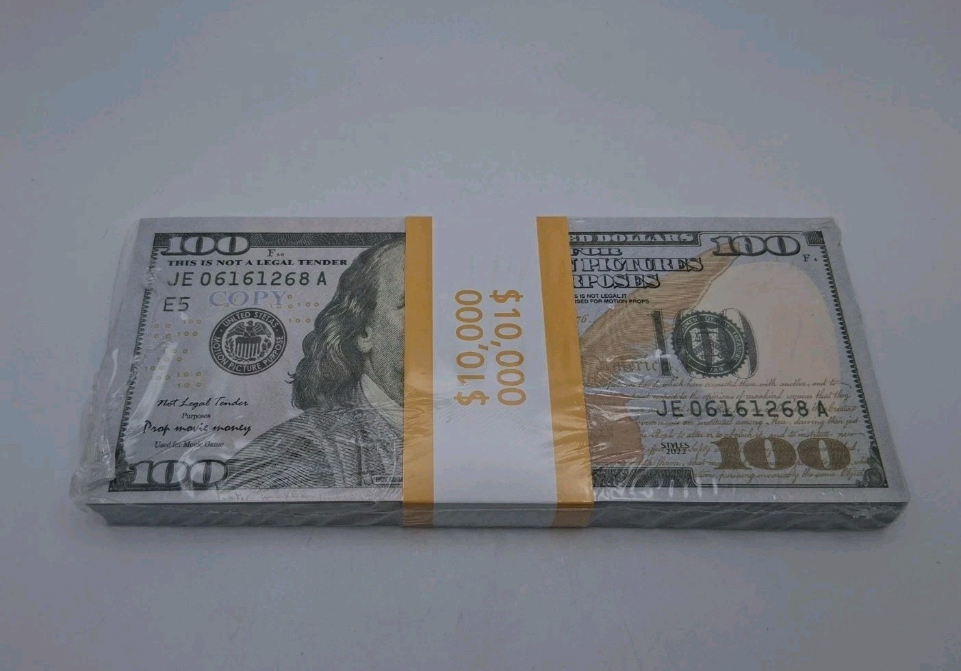 $100 Dollar Bills Prop Motion Picture Money $10,000 Dollars Total FAKE USA SHIP