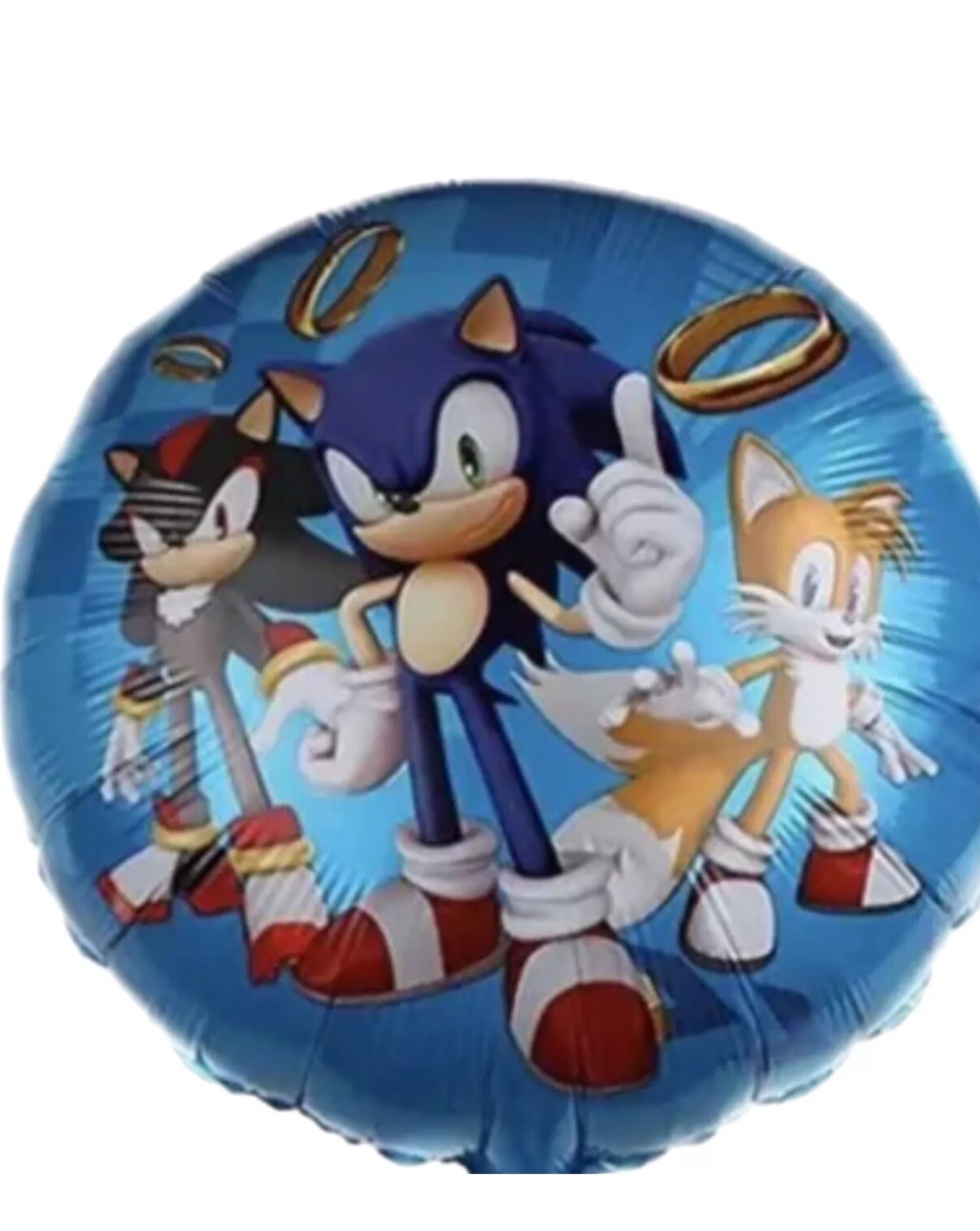 3 piece sonic the hedgehog 26” & 17”Mylar foil birthday balloons