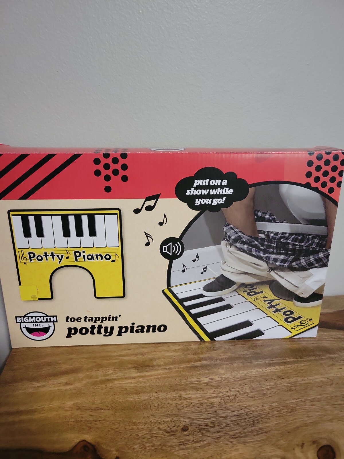 Potty Piano BigMouth Toilet Funny Gag Toe Tappin’ Gift Jingle While Tinkle New