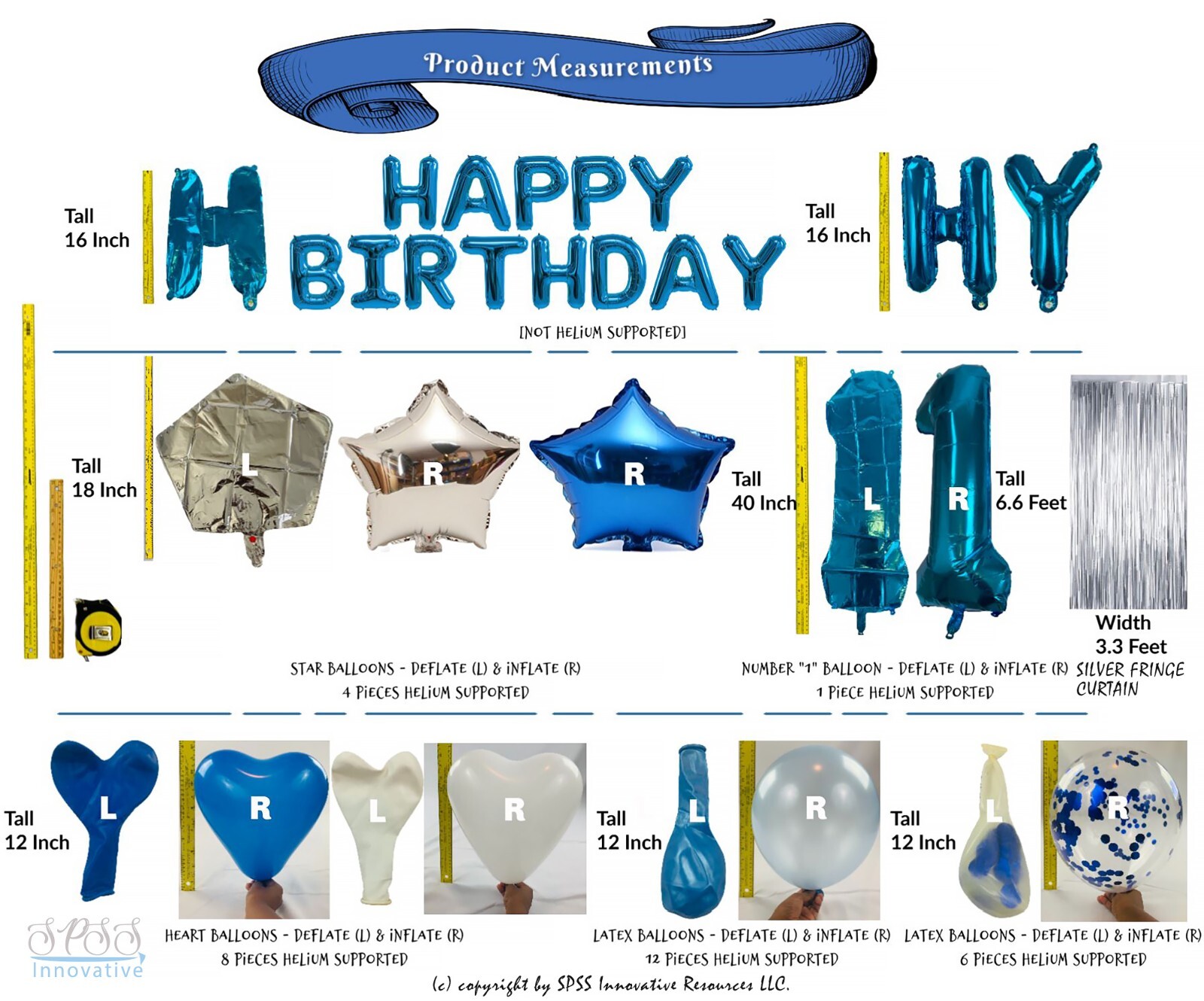 1 Yr Boy / Girl Birthday Decorations 1st Birthday First Bday by SPSS INNOVATIVE