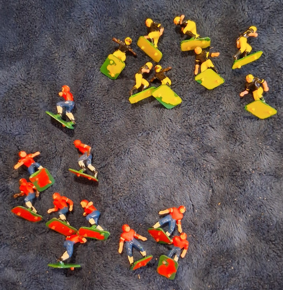 Vintage Lot of 19 Plastic Football Player Cupcake Toppers – Retro Sports Cake