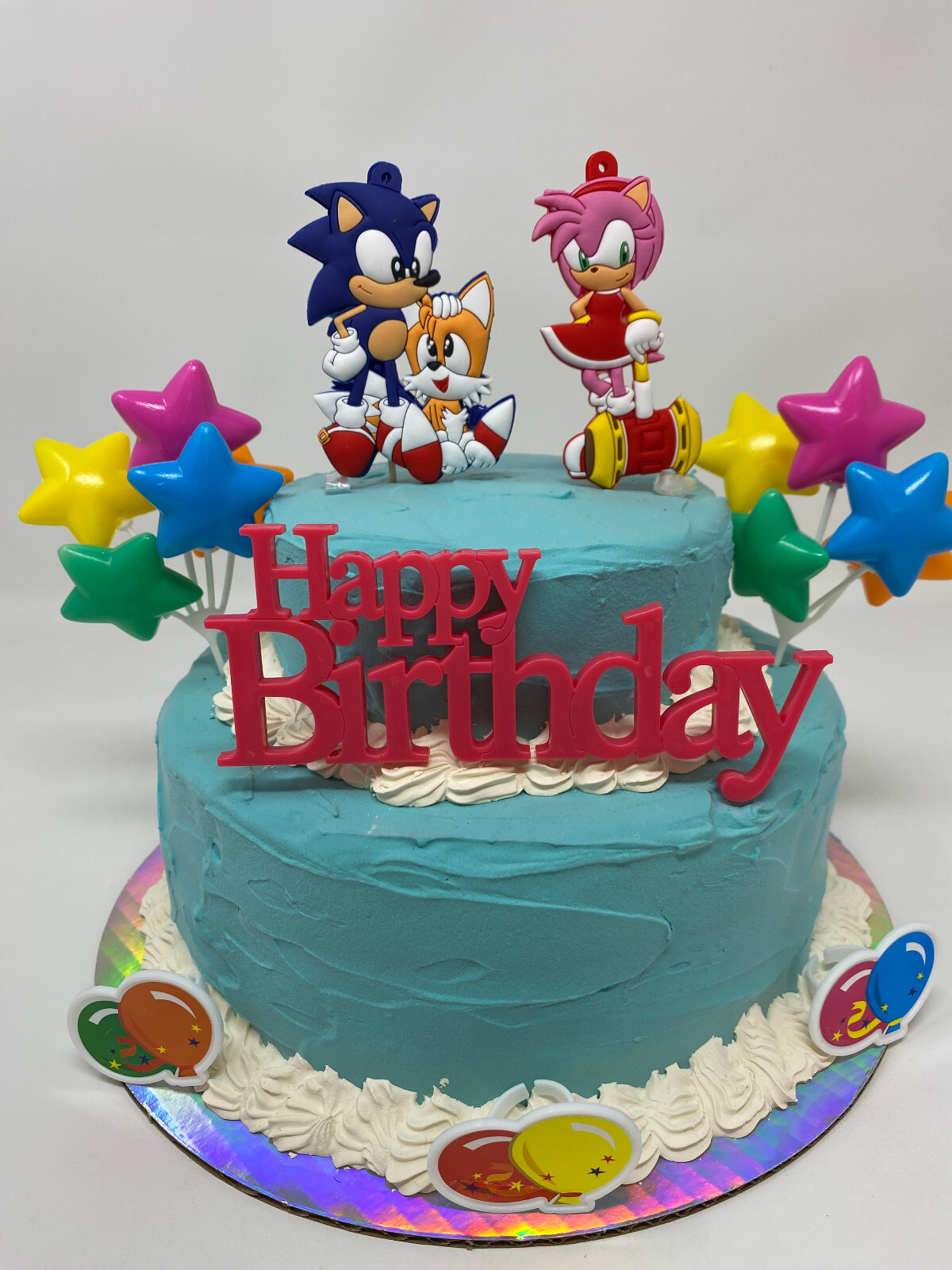 Sonic the Hedgehog Birthday Cake Topper Set ~ BRAND NEW ~ Ships Out Next Day