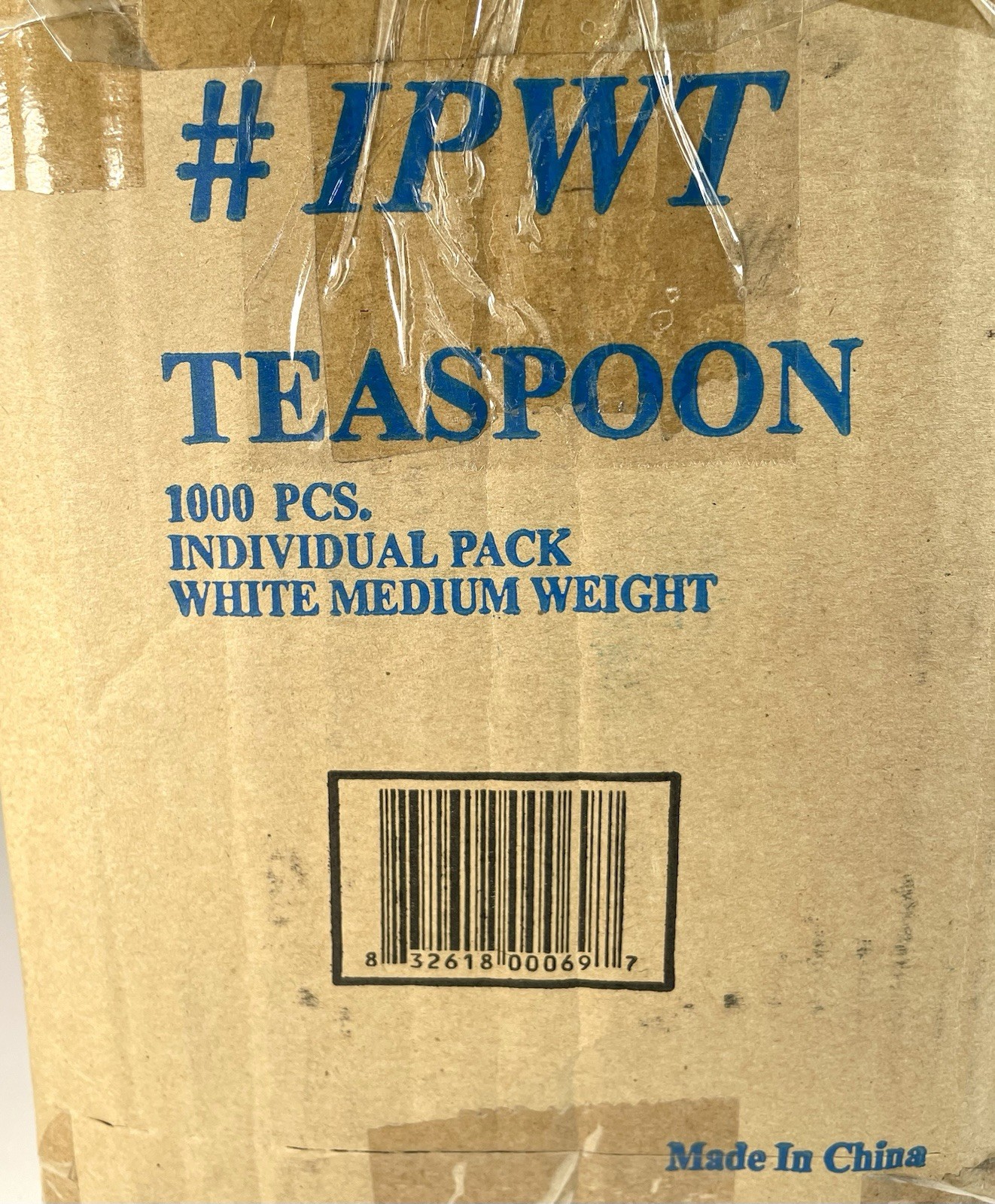 1000 Individually Wrapped Plastic Spoons Disposable Medium Weight Durable WHITE