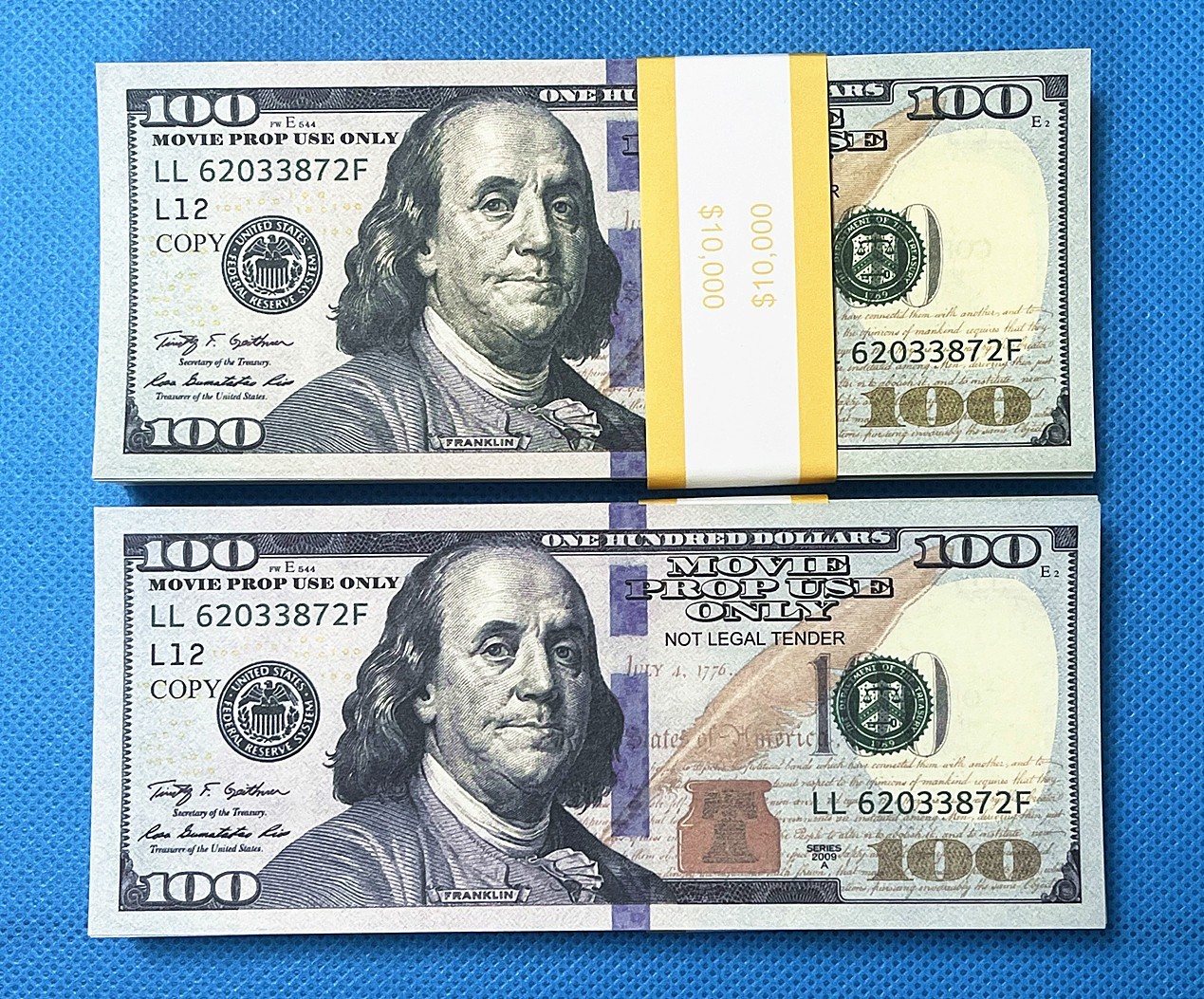 $100 Bills 1000 Pieces Prop Replica Money for Movies, Parties, Tik Tok,