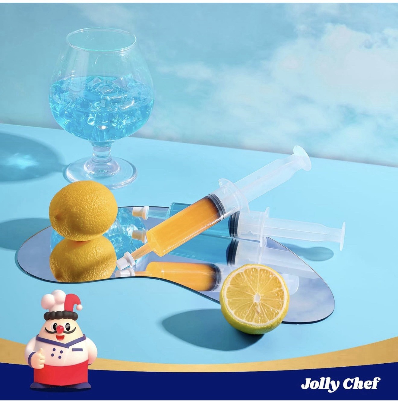 Jolly Chef 1.5oz Jello Shot Syringes with Caps, Reusable, BPA-Free, 100 Pack
