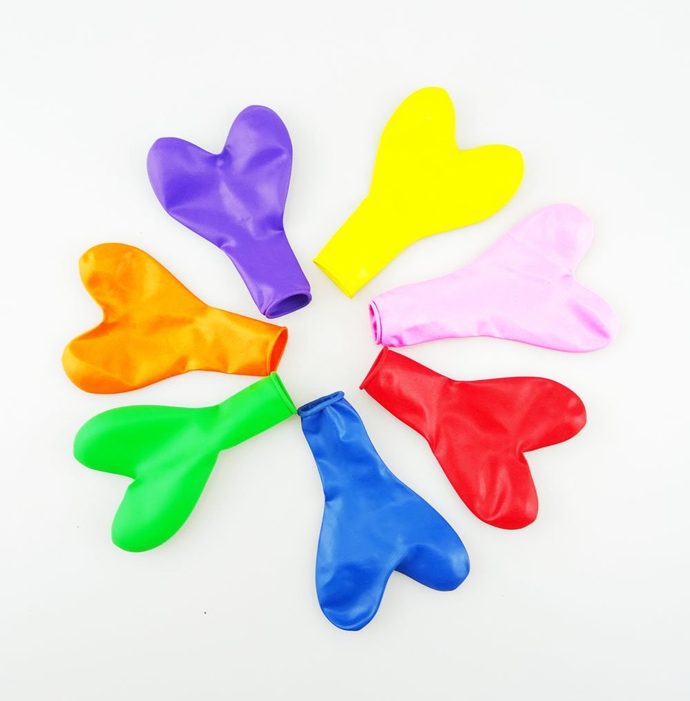 Pack of 100 Assorted Colors Love Heart Shaped 12 inch Latex Balloon for Home …