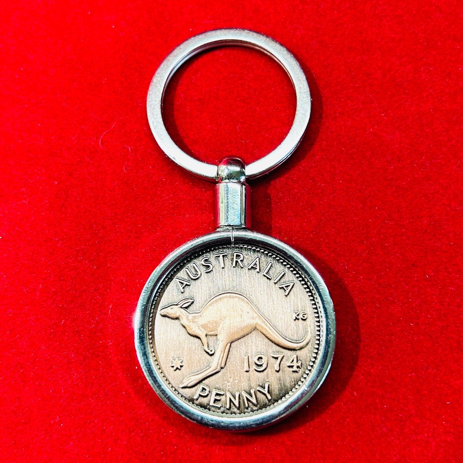 80th Wedding Anniversary Gift Present 1944 Australian Penny Keyring key ring
