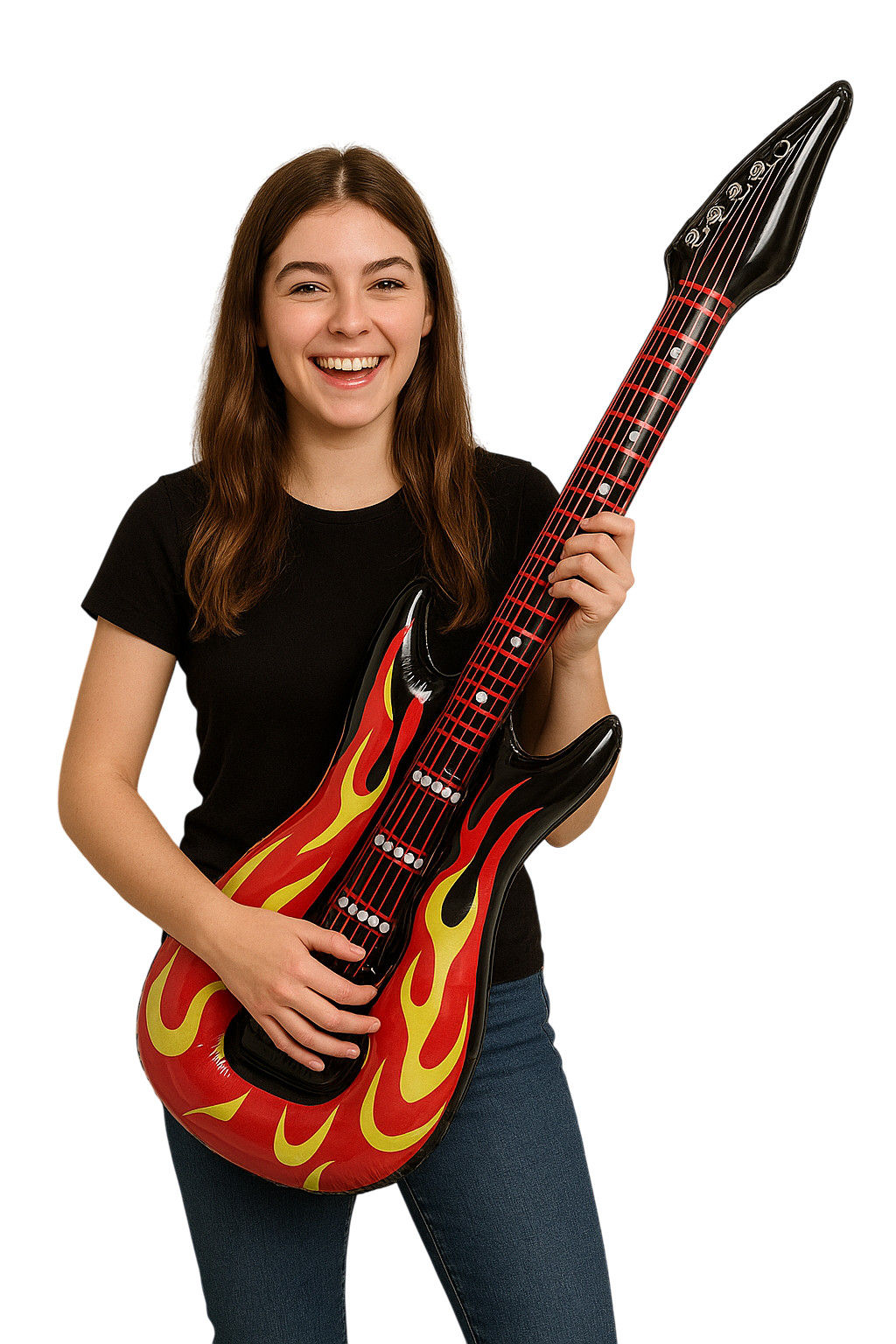 Red Hot Fiery Flame Rock Inflatable Guitar (3 Pack) Rock Star Style. 42″. Vinyl