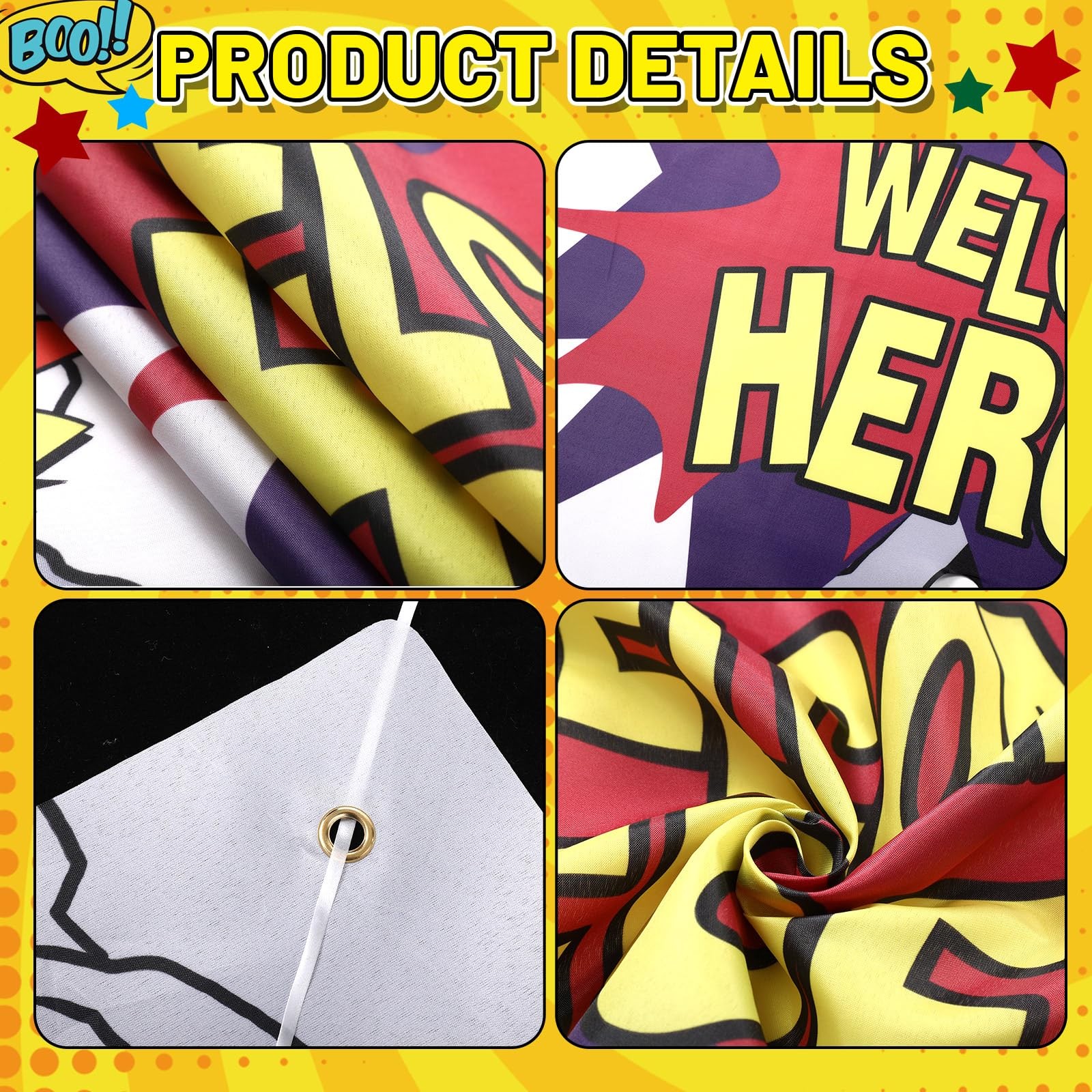 Hero Party Decorations Banner Welcome Hero Decoration Porch Banner Fun Hallow…