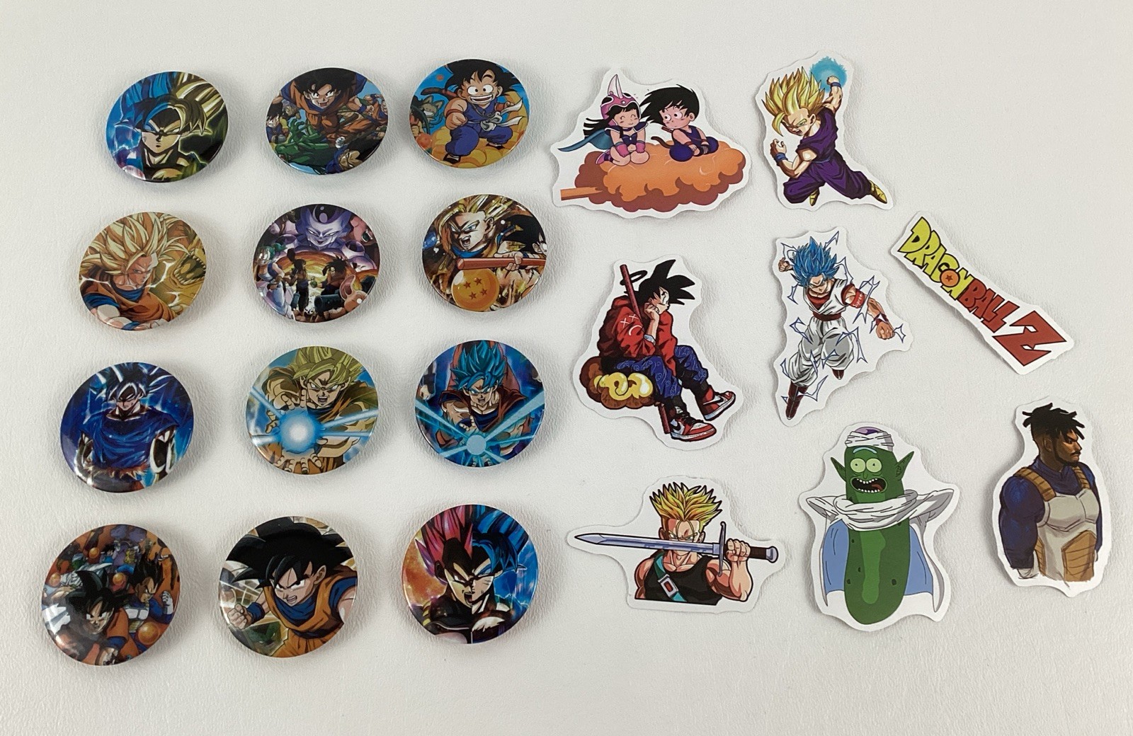 Dragon Ball Z Buttons Stickers Birthday Party Favors Lot Of 20+ New