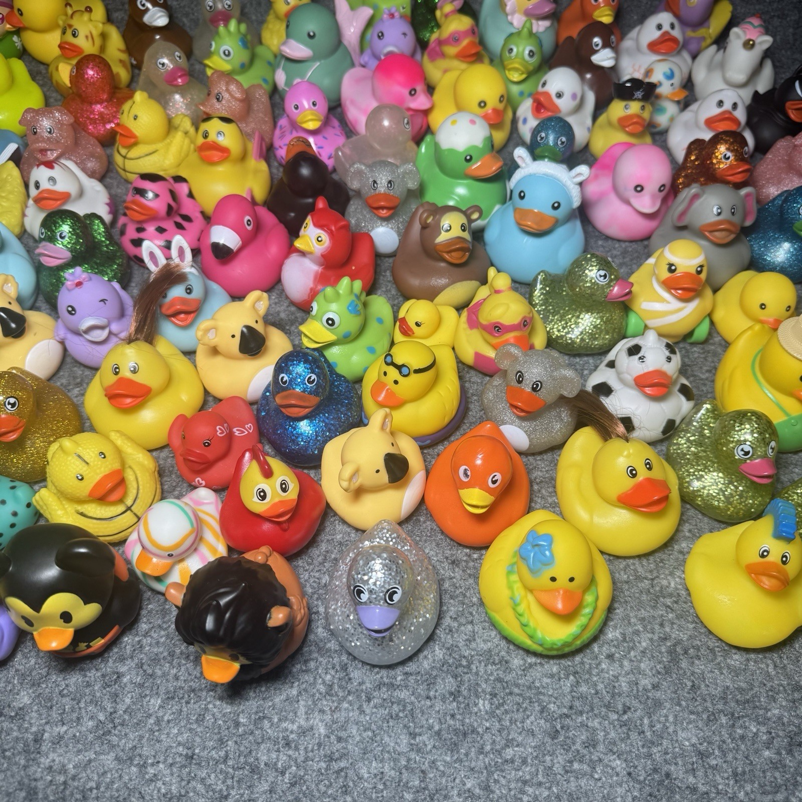 Rubber Ducks Bulk Assortment Duckies Jeep Ducking Duck Bath Toys Lot Of 114