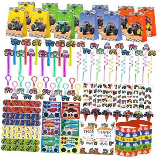 PLOUGVI 232 PCS Party Favors for Birthday Decorations Supplies Party Truck