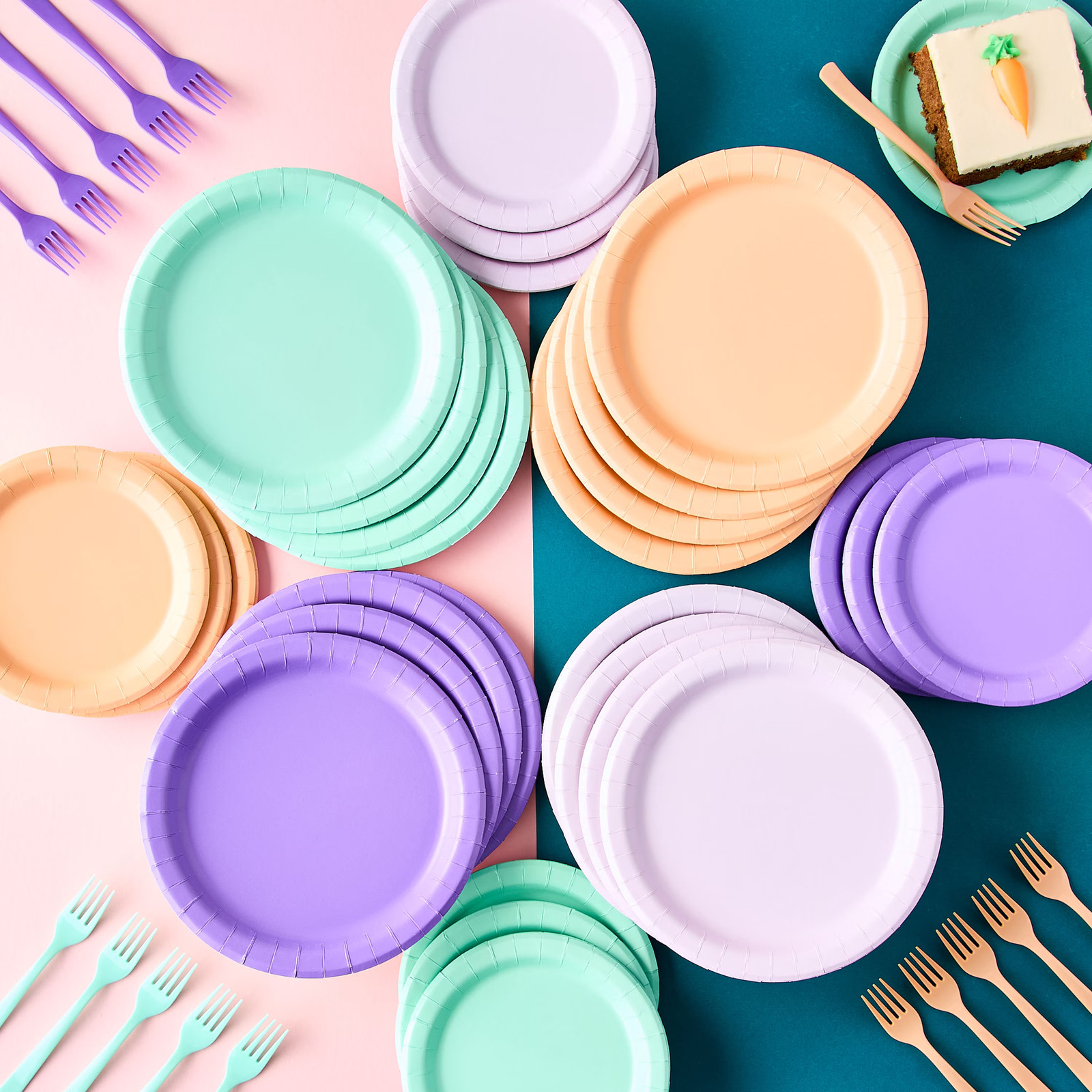 Plastic Disposable Forks, Purple, 24 Pieces, by