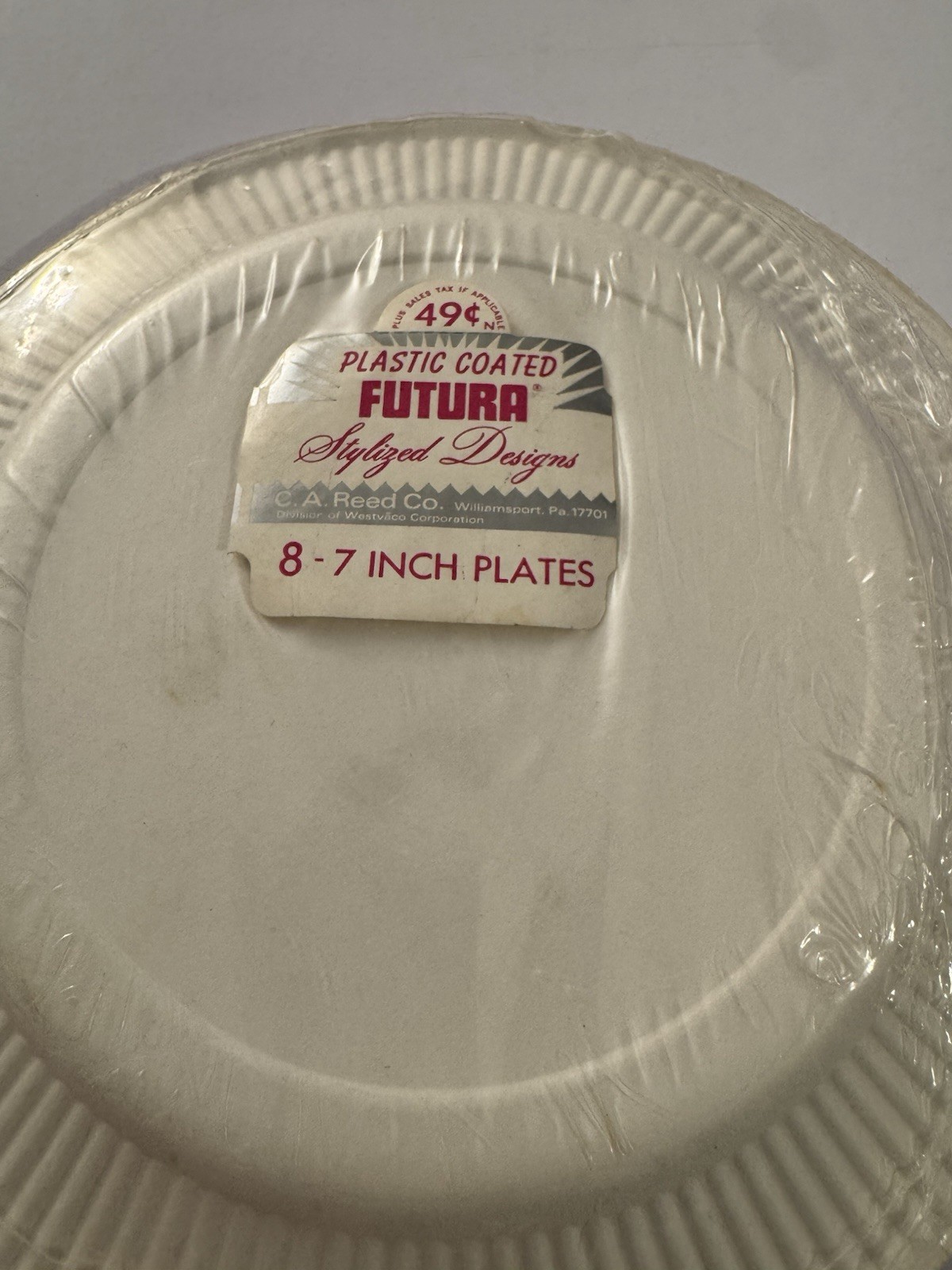 Vintage Paper Plates 7 Inch Retro Neon Flowers Pack Of 8 A41