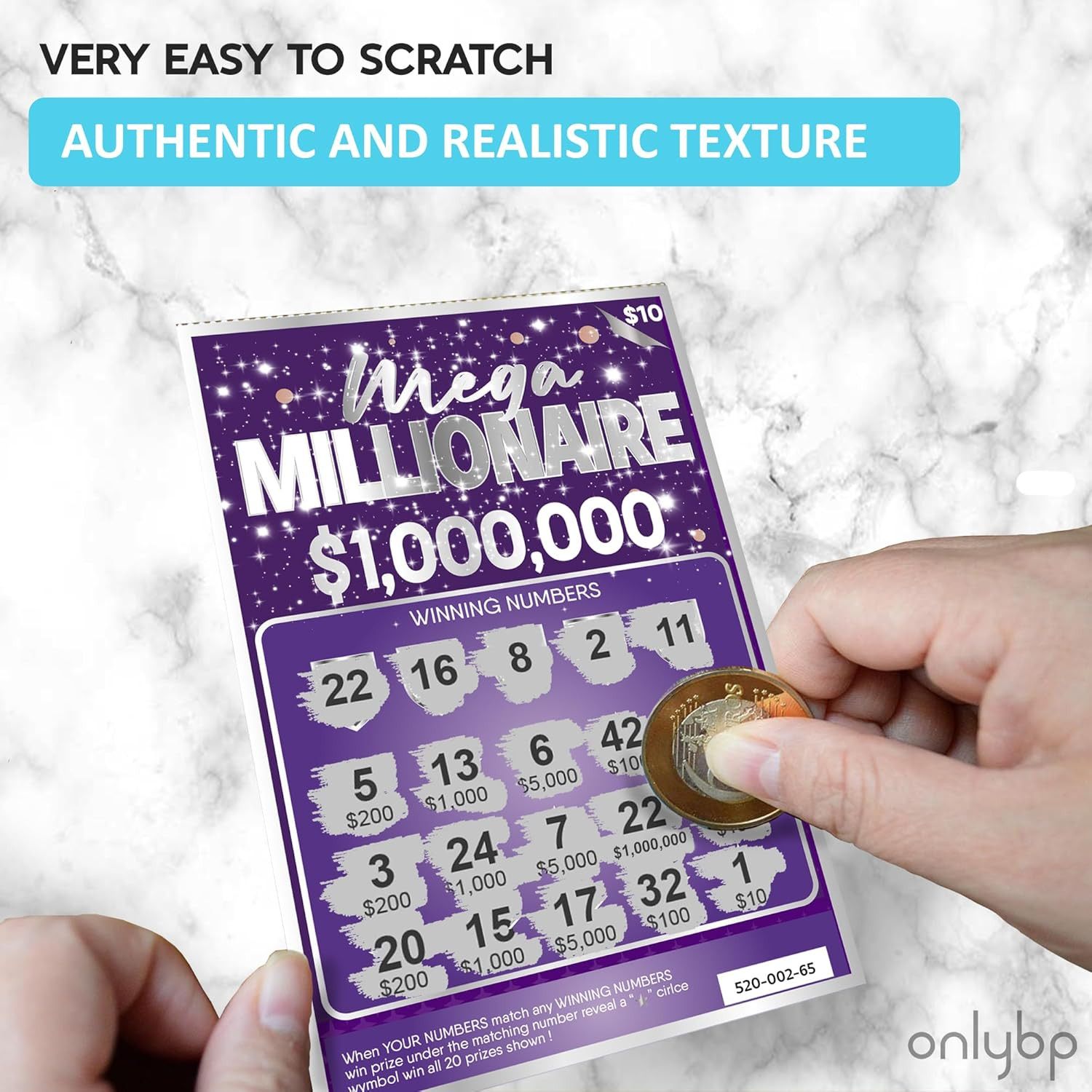® 10 Fake Lottery Tickets and Scratch off Cards That Look Real – Winning $1M and