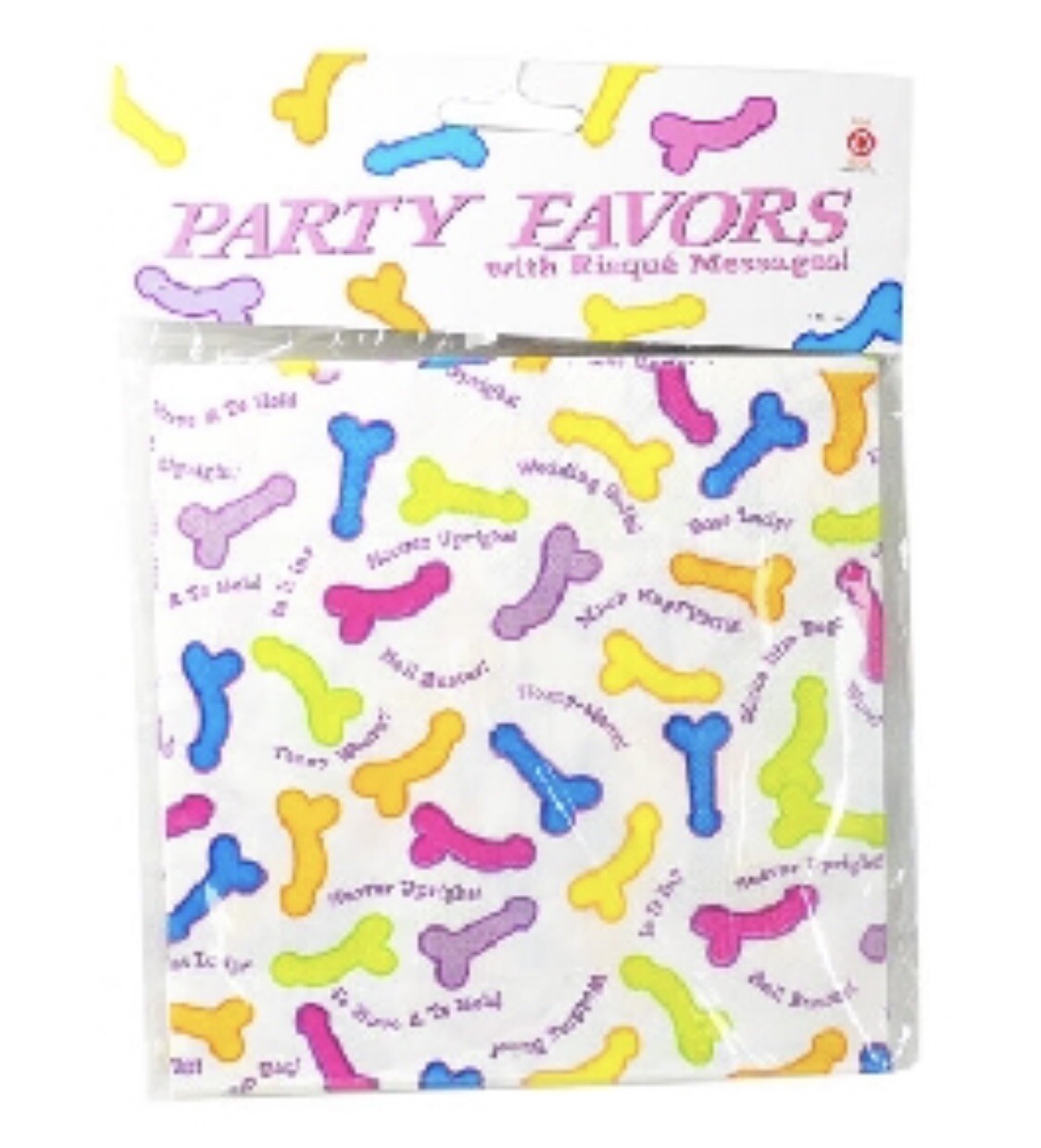 Bachelorette Party Funny Penis 6.5” Paper Napkins 8pk Bachelorette Pride Party