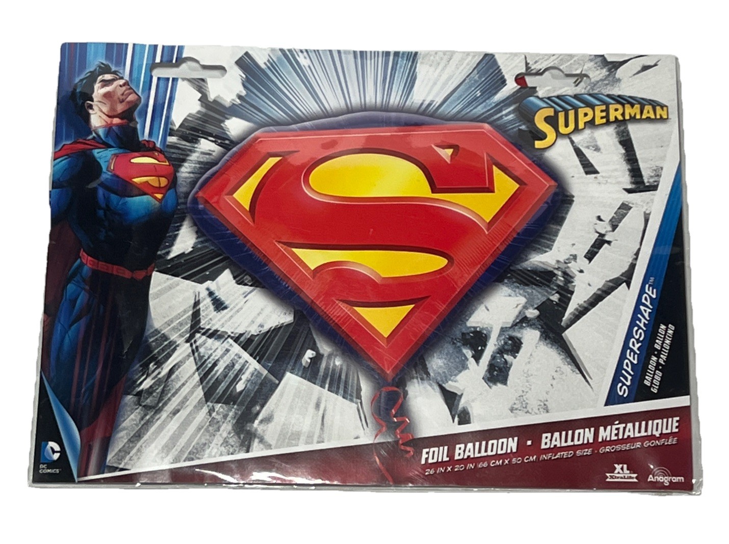 Superman Symbol/logo Foil Balloon 26″ x 20″ SuperShape Superhero