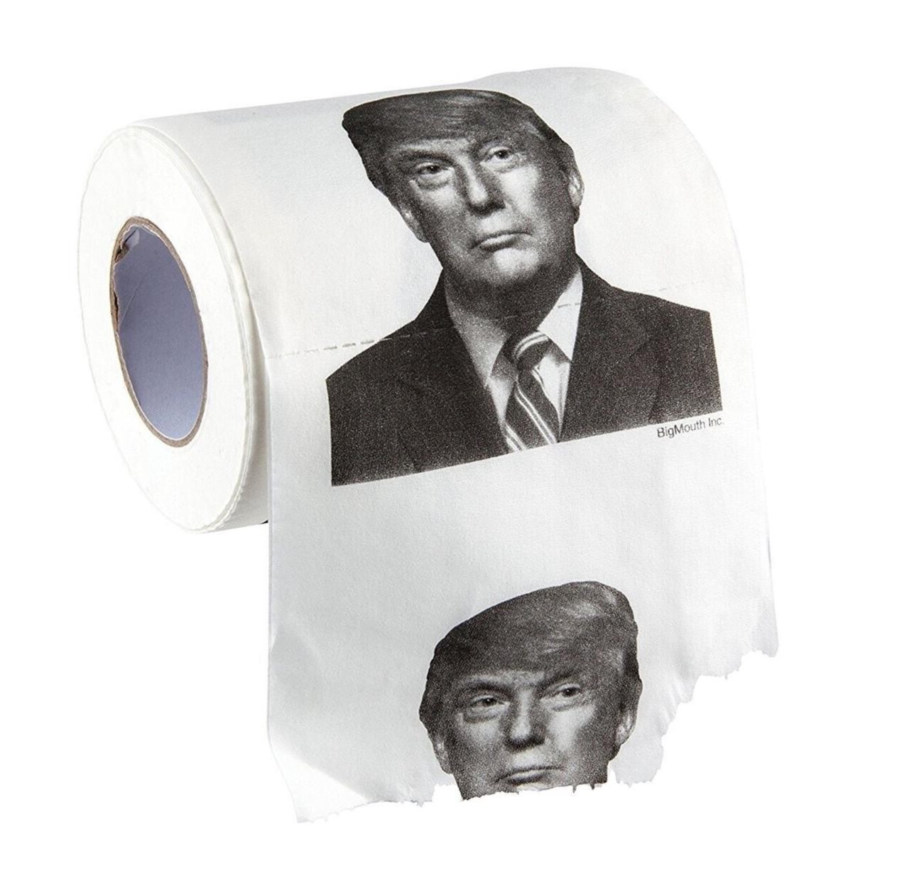 President Donald Trump Toilet Paper Roll – Bathroom Funny GaG Prank Party Joke