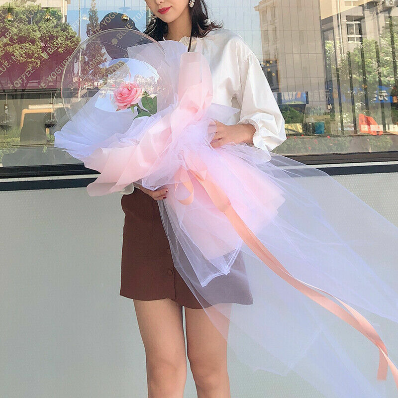 Luminous Led Light Balloon Rose Flower Bouquet Thanksgiving Party Gift For Her