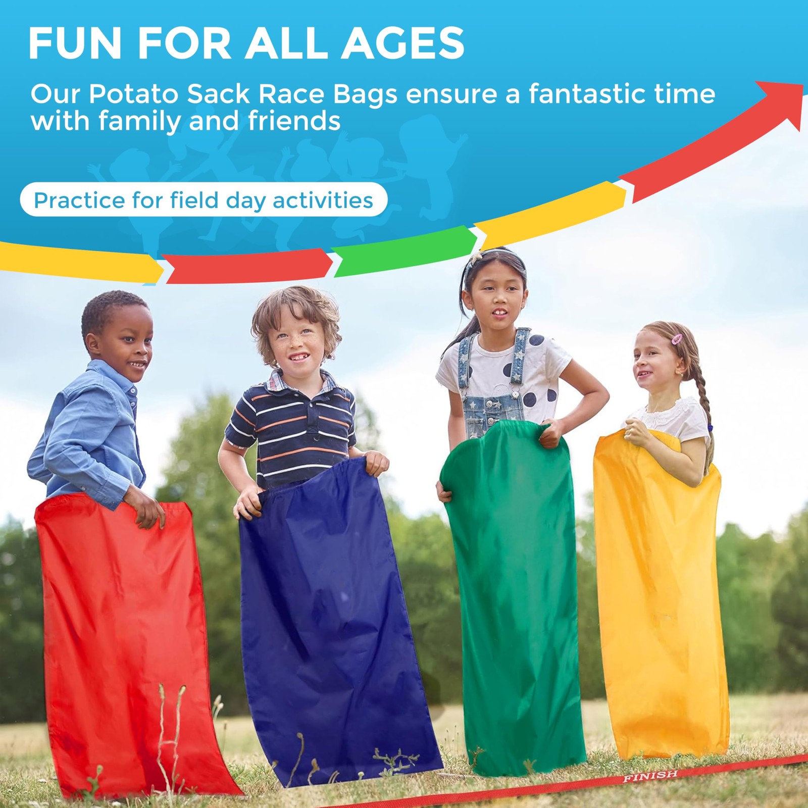 53 Pcs Outdoor Games for Kids & Adults – Field Day & Lawn Carnival Games | Ri…