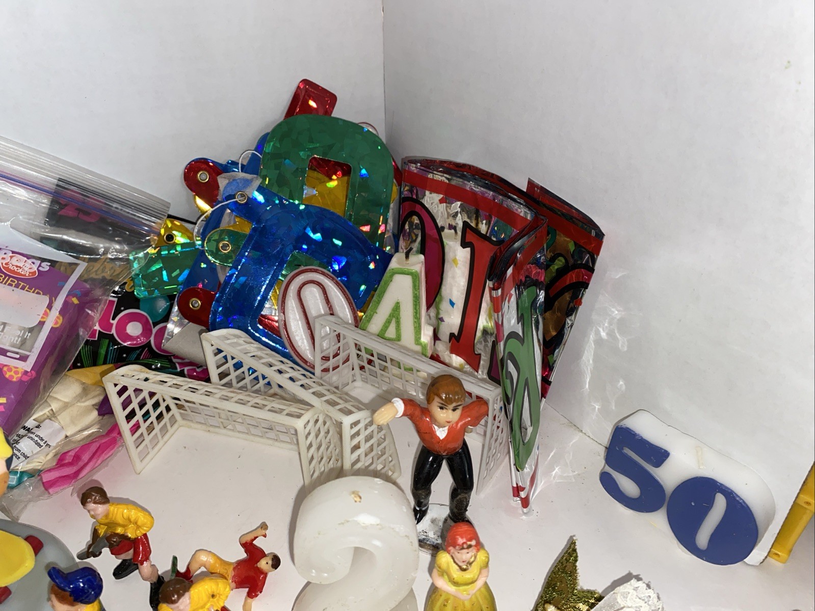 Vintage Lot Of Cake Toppers Ballerina’s Sports Flags Hearts, Christmas Gnome