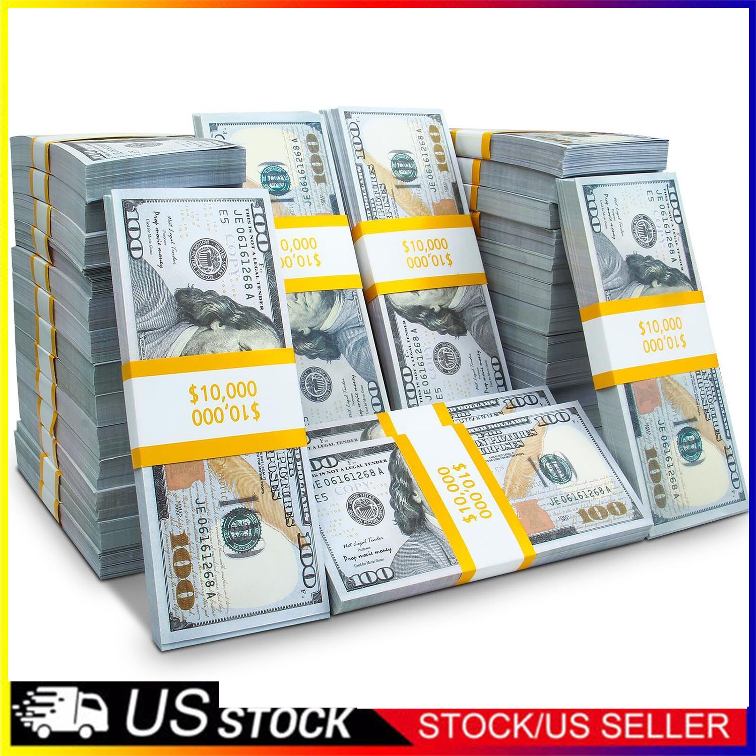 1000PC Prop Fake Looks Best Toys Money For Pretend Play Music Birthday Party New
