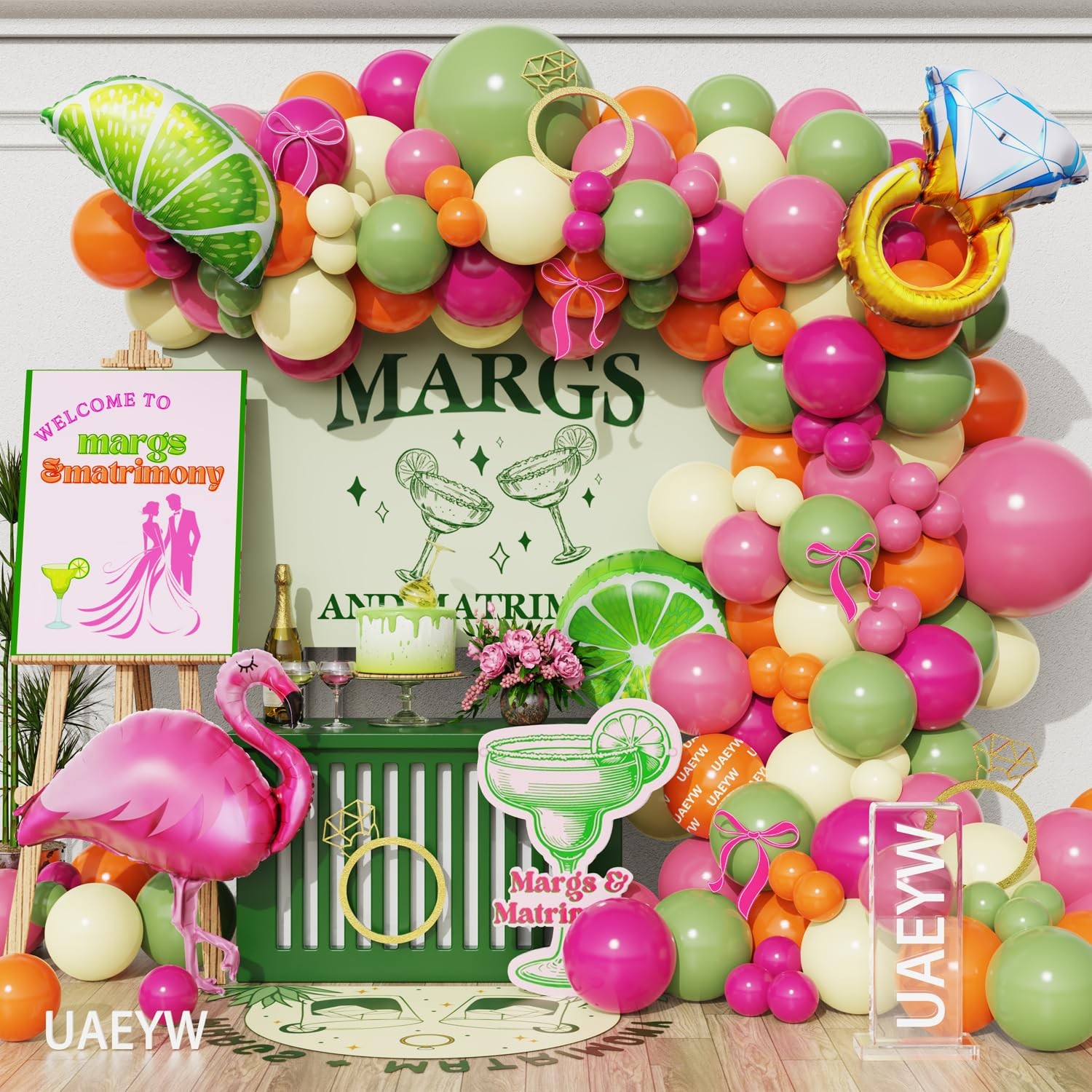 Margs And Matrimony Bachelorette Party Decorations 148Pcs Margarita Tropical …