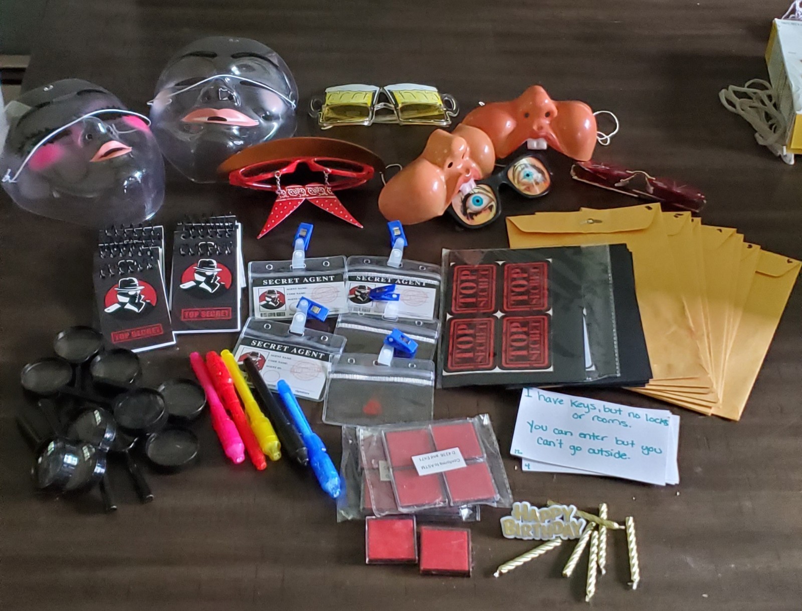 Spy Party Birthday Kit – Pretend Play – Great condition
