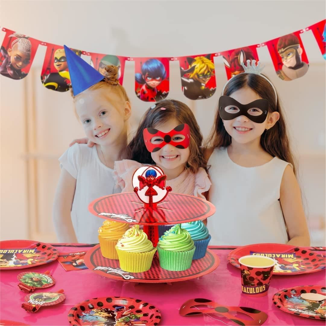 Miraculous Ladybug 9″ Paper Plates 20ct Cat Nior Kids Party Supplies Mighty Mojo
