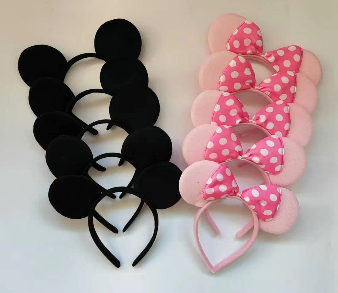 20 PCS Mouse Ears Headbands for Birthday Party Theme Park Costume Play Celebrati