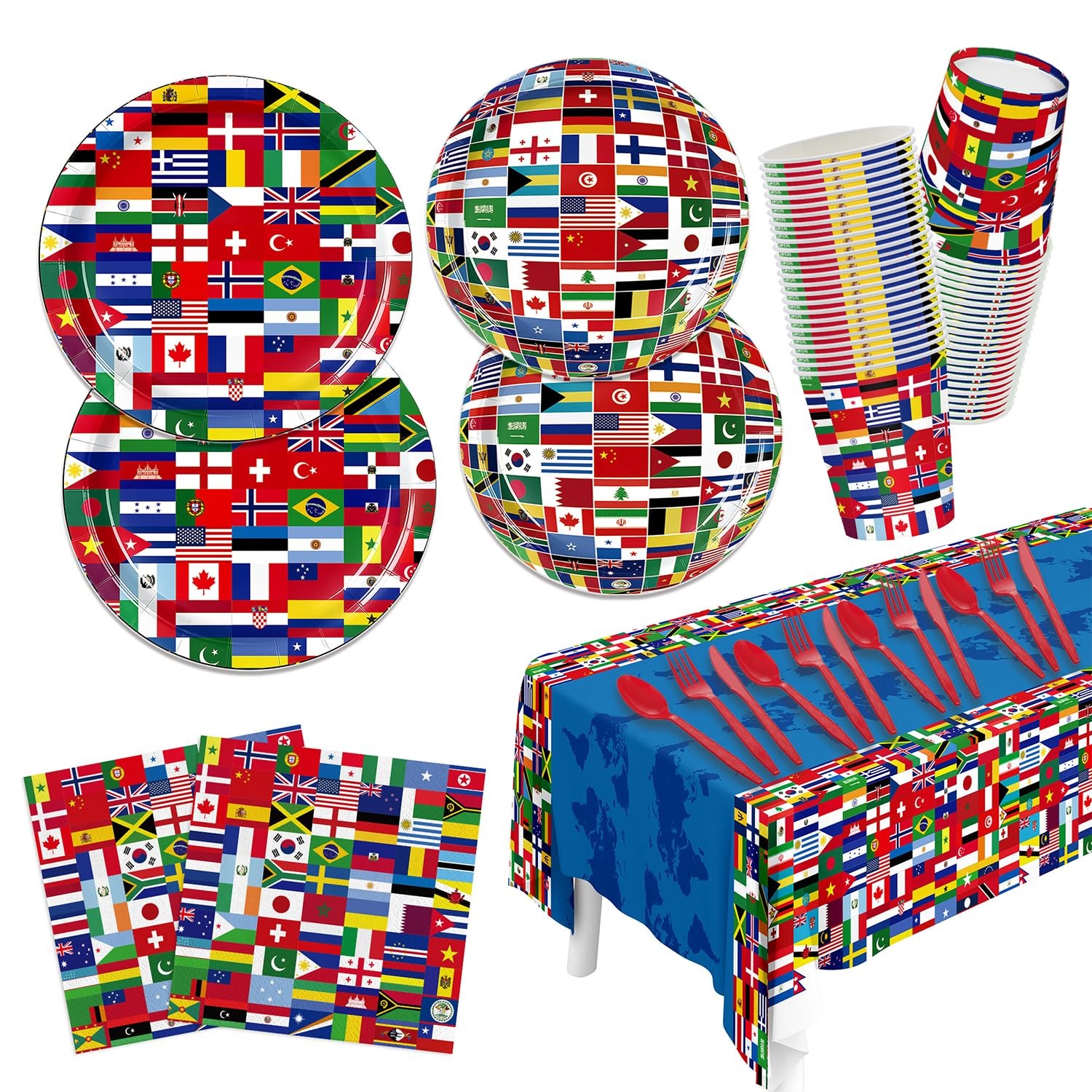 141Pcs World Cup Party Decorations 2026 Soccer Party Supplies Collect Interna